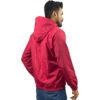 Red hooded men's windbreaker jacket back