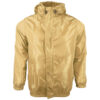 polyester tan lightweight windbreaker jacket front