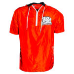 Sublimated red short sleeves half zip windbreaker front
