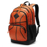 basketball backpack bag with all over sublimated basketball pattern