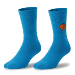 blue basketball socks with small orange basketball printed on it