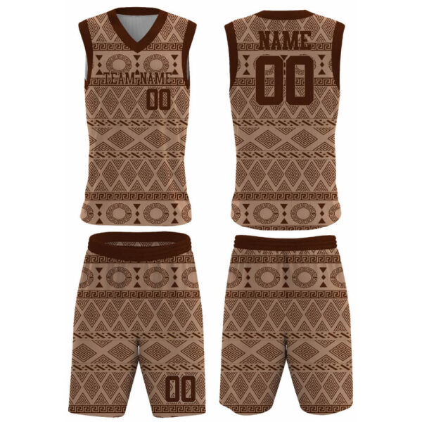 sublimated brown basketball uniform