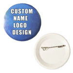 custom button pins front and back