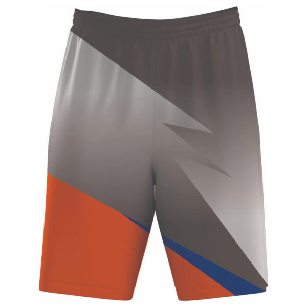 sublimated orange grey basketball shorts