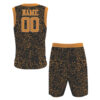 brown custom reversible basketball uniform back