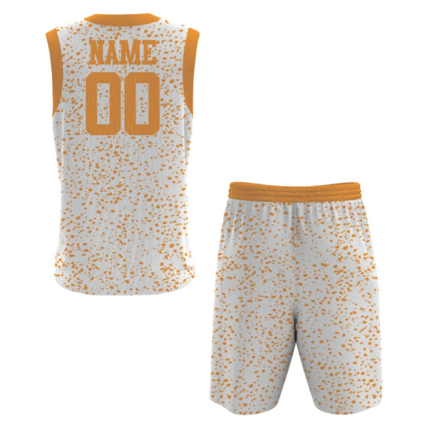 white custom reversible basketball uniform back
