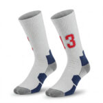 white basketball socks with numbers
