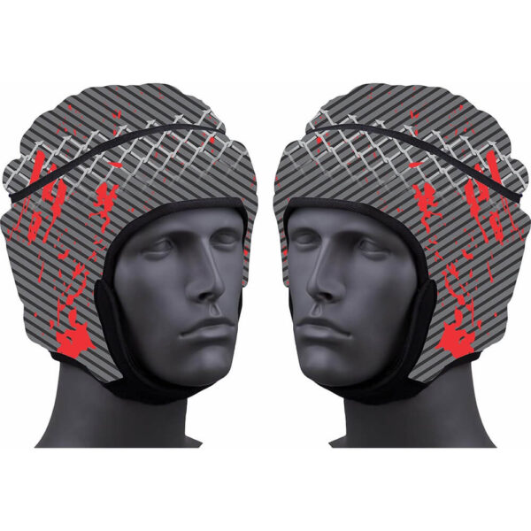 black and grey flag football helmet