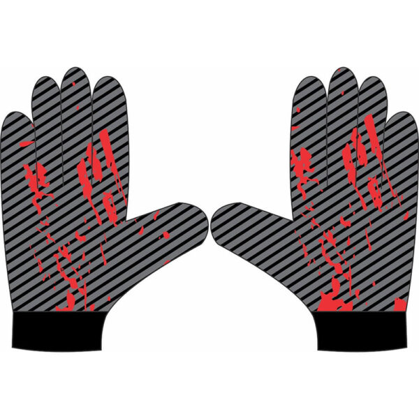 black and grey flag football right and left glove