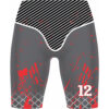 black and grey flag football shorts
