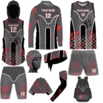 Black and grey flag football package