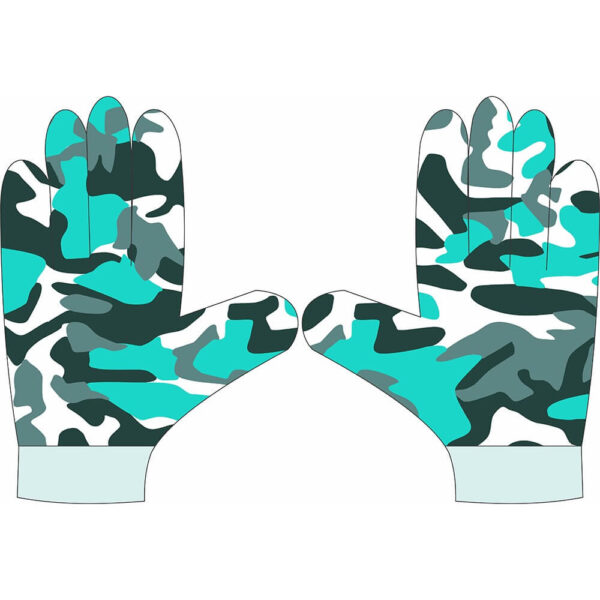 camo printed flag football left and right glove