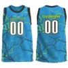 sleeveless lighting flag football blue jersey front and back