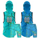lighting hooded reversible flag football uniform front and back