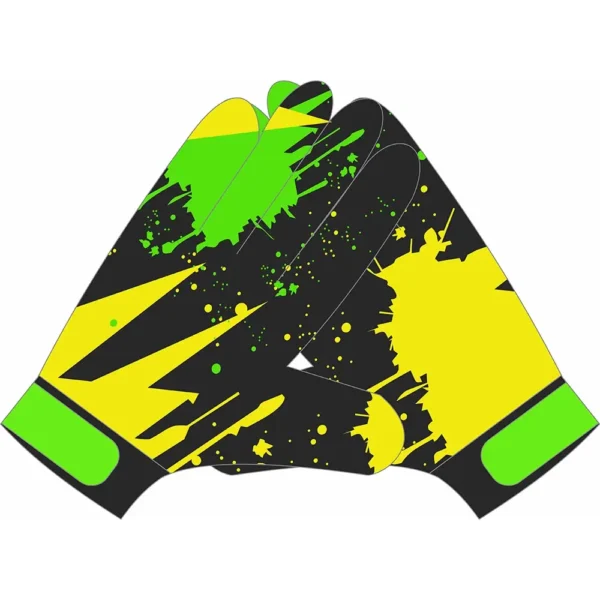 paint splatter flag football gloves