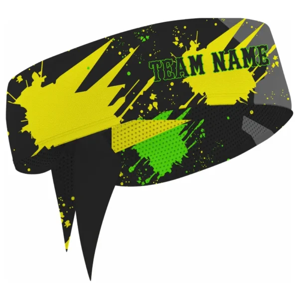 paint splatter flag football headband