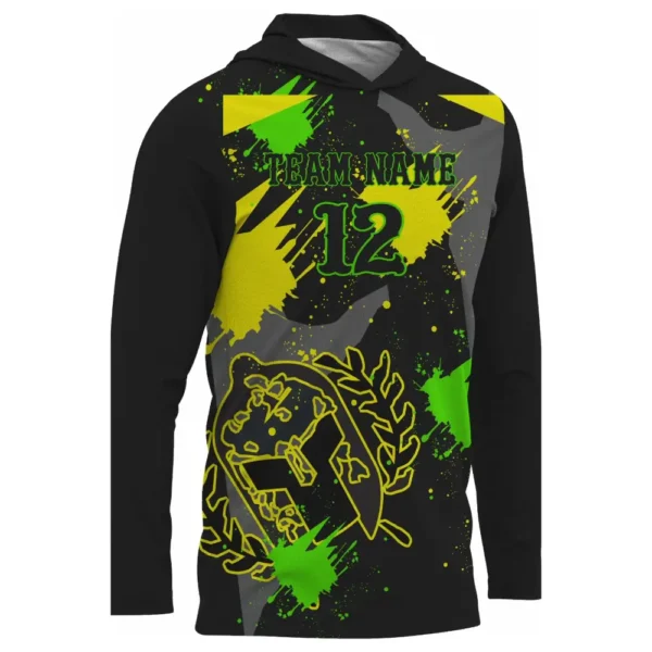 paint splatter sublimated flag football hoodie