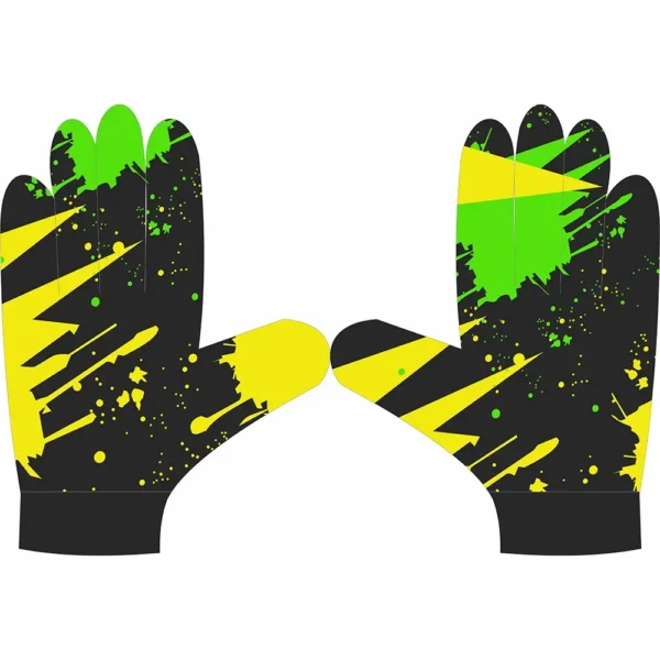 paint splatter flag football left and right glove