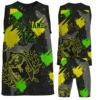 sleeveless paint splatter flag football uniform