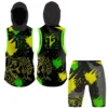 Sublimated paint splatter flag football uniform
