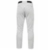 white baseball pants back with black stripes and black belt