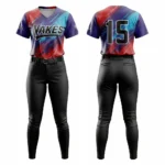 sublimated softball uniform front and back