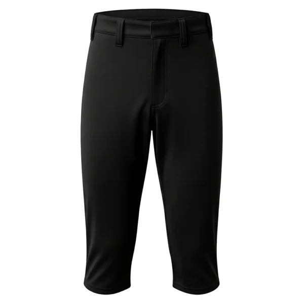 black baseball knickers front