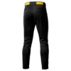 black baseball pants back with yellow belt