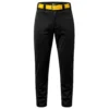 black baseball pants front with yellow belt
