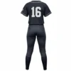 Dark blue grey softball uniform back