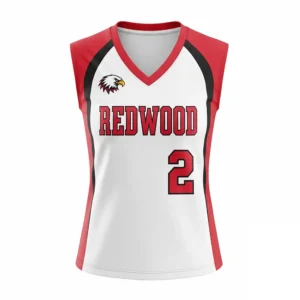 sublimated sleeveless V-Neck softball jersey front