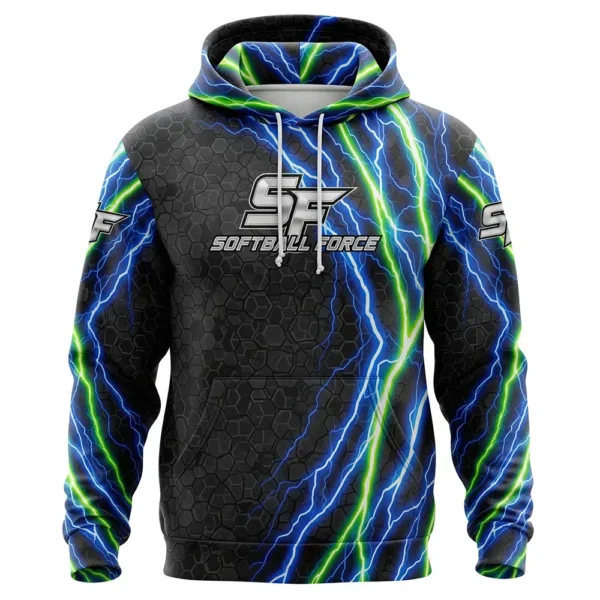softball force sublimated hoodie front