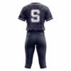 sublimated pattern softball uniform back