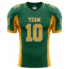 tackle twill green and yellow football jersey front