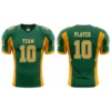 tackle twill green and yellow football jersey