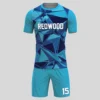 blue sublimated soccer uniform front
