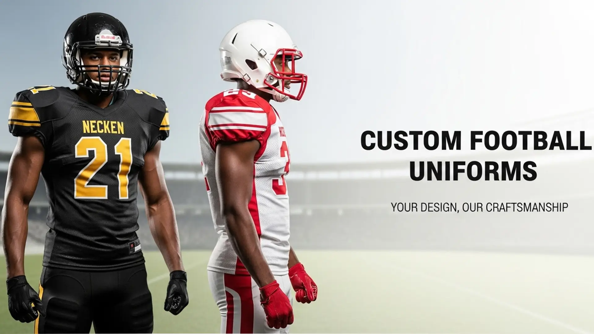 custom football uniforms banner