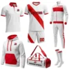 custom soccer uniform package with uniform, polo shirt, tracksuit, hoodie, socks, and duffle bag