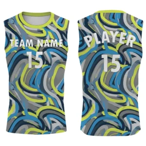 Men's crewneck sleeveless volleyball jersey