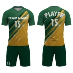men's green and yellow volleyball uniform