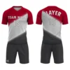 men's red white black volleyball uniform