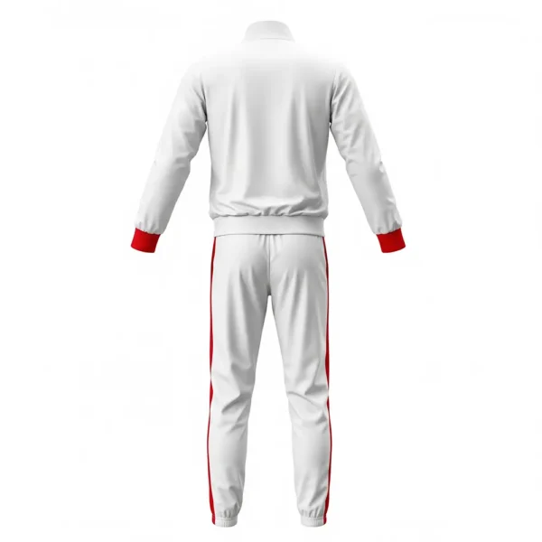 white soccer tracksuit back