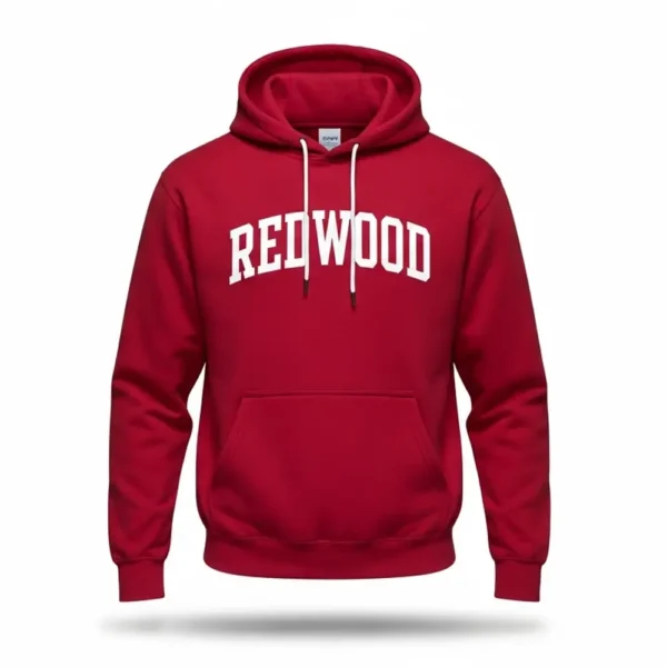 red soccer hoodie front
