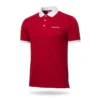 red soccer polo shirt front