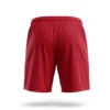 red soccer goalie shorts back