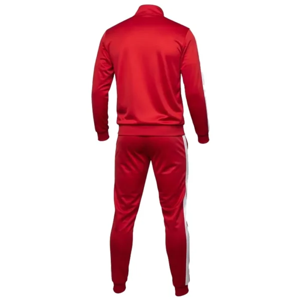 red soccer tracksuit back