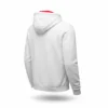 white soccer hoodie back