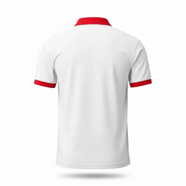 white polo shirt back