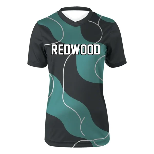 women criss-cross v-neck soccer jersey front