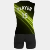 women's black volleyball uniform back